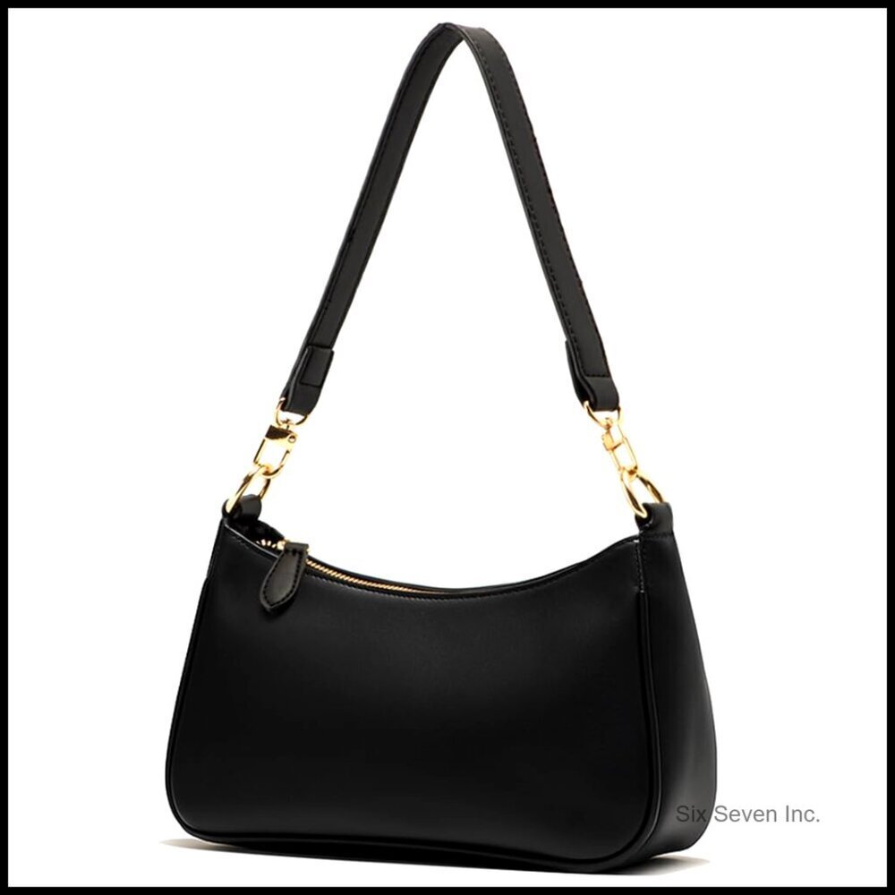 Convertible Tote Clutch with Removable Straps Zipper Closure Chic Minimal